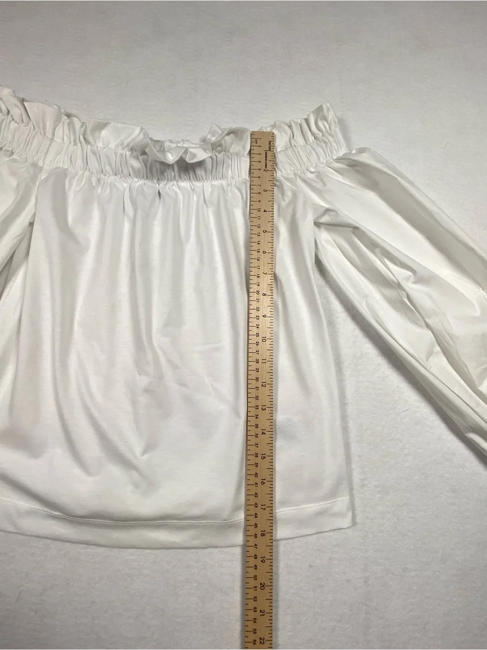 Banana‎ Republic Cotton White Off-Shoulder Ruffle Sleeve Top- XSmall, Summer